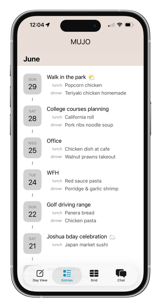 Reflect with MUJO daily journaling app